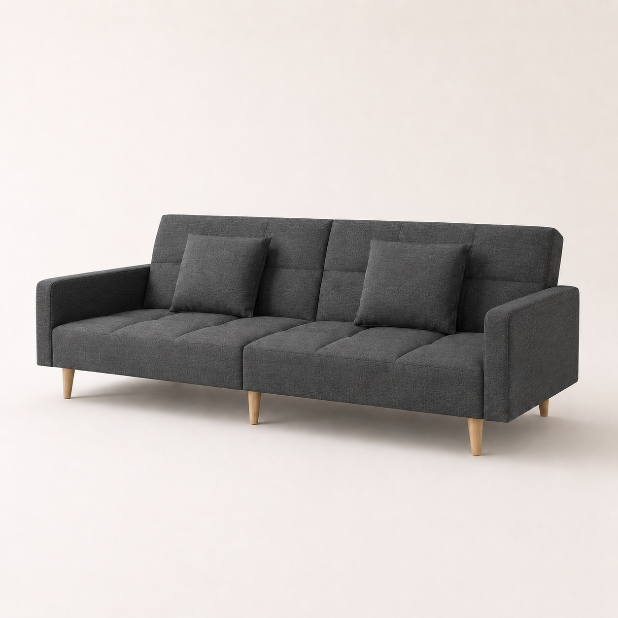 Canapé-lit convertible en tissu avec ou sans accoudoirs