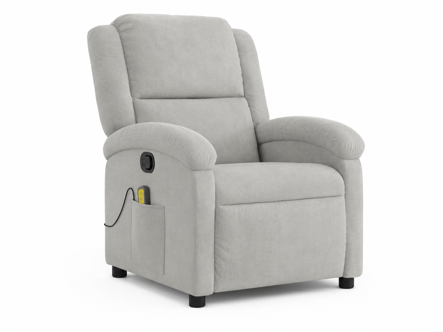 Fauteuil inclinable électrique de massage en velours |Plusieurs coloris