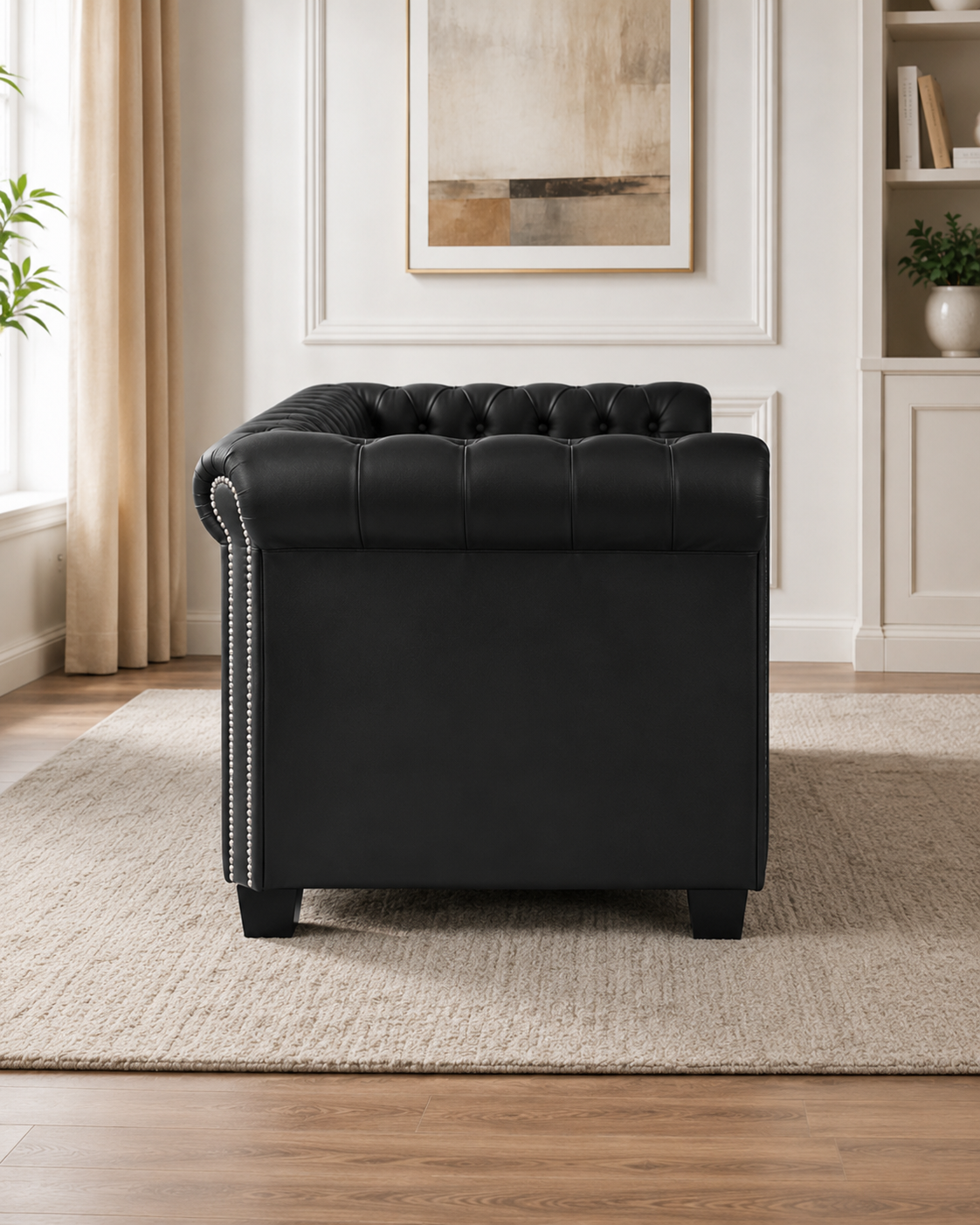 Canapé 2 places Chesterfield en similicuir