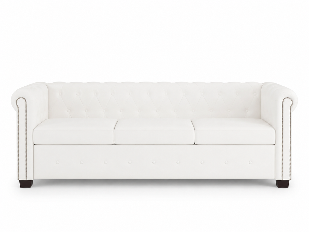 Canapé Chesterfield 3 places en similicuir