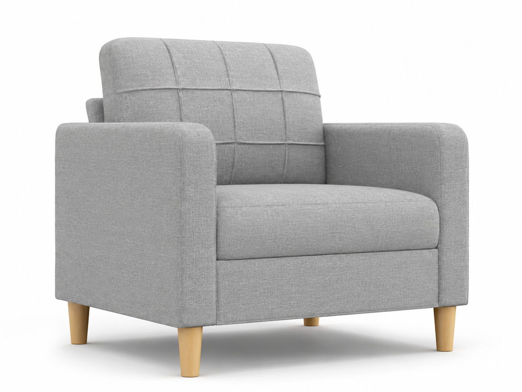 Fauteuil en tissu rembourré |Plusieurs coloris