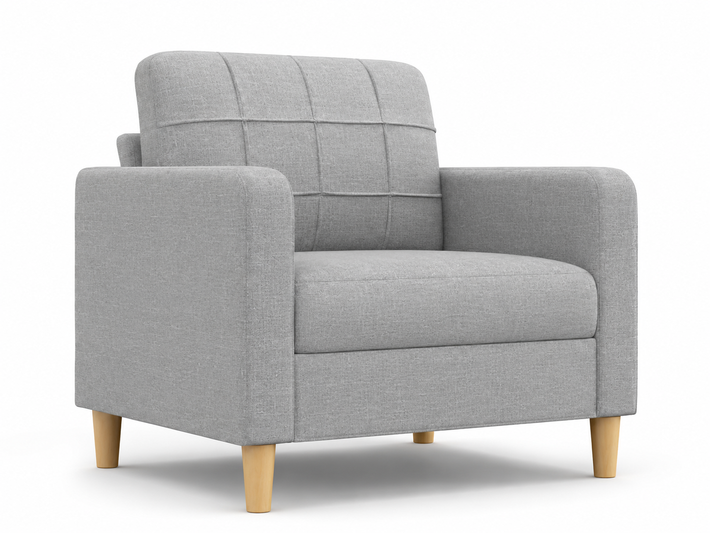 Fauteuil en tissu rembourré |Plusieurs coloris