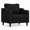 Fauteuil de salon noir en tissu