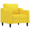 Fauteuil de salon jaune clair en tissu
