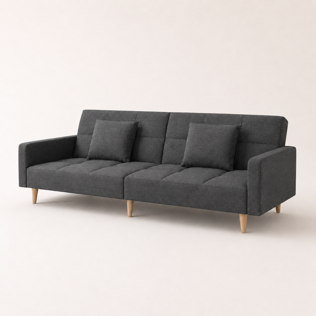 Canapé-lit convertible en tissu avec ou sans accoudoirs