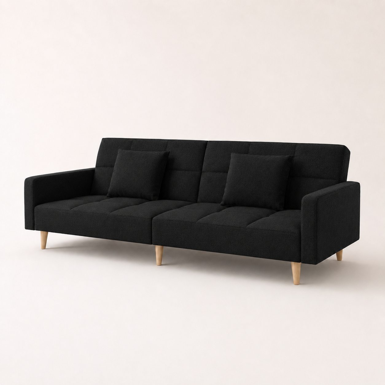Canapé-lit convertible en tissu avec ou sans accoudoirs