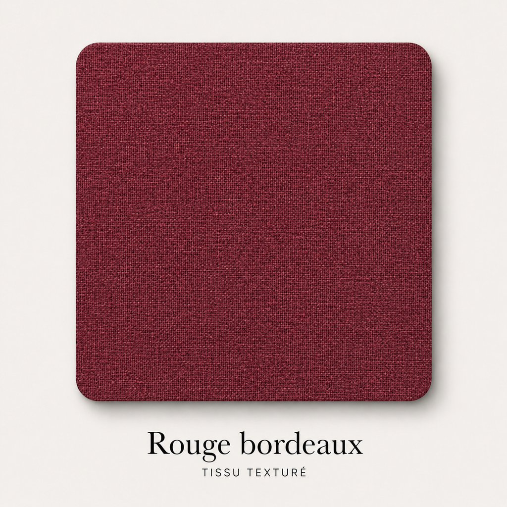 Canapé 2 places rouge bordeaux en tissu pour salon