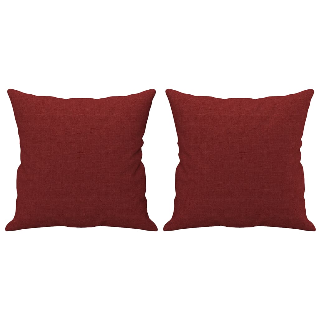 Coussins décoratifs lot de 2 rouge bordeaux 40x40 cm