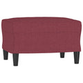 Tabouret repose-pieds rouge bordeaux 60x50x41 cm
