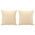 Coussins décoratifs lot de 2 crème 40x40 cm