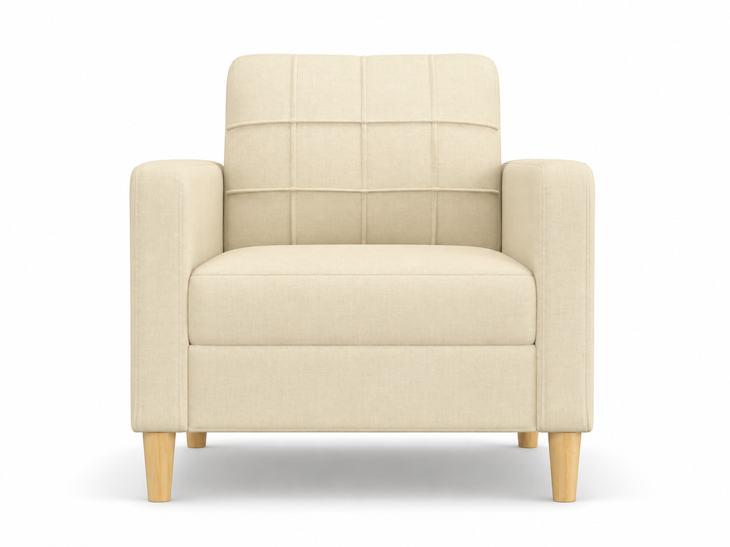 Fauteuil en tissu rembourré |Plusieurs coloris