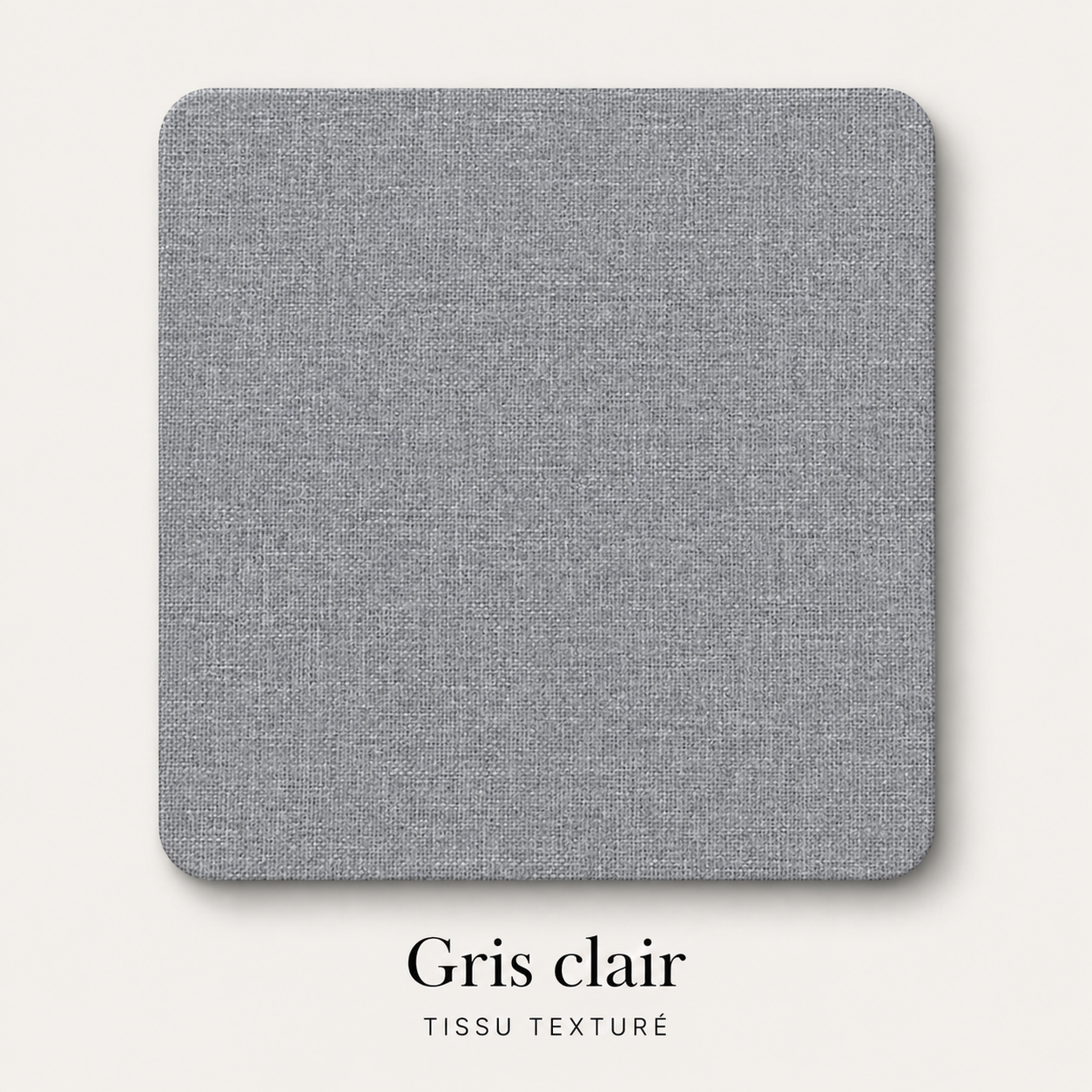 Canapé 3 places gris clair avec repose-pieds
