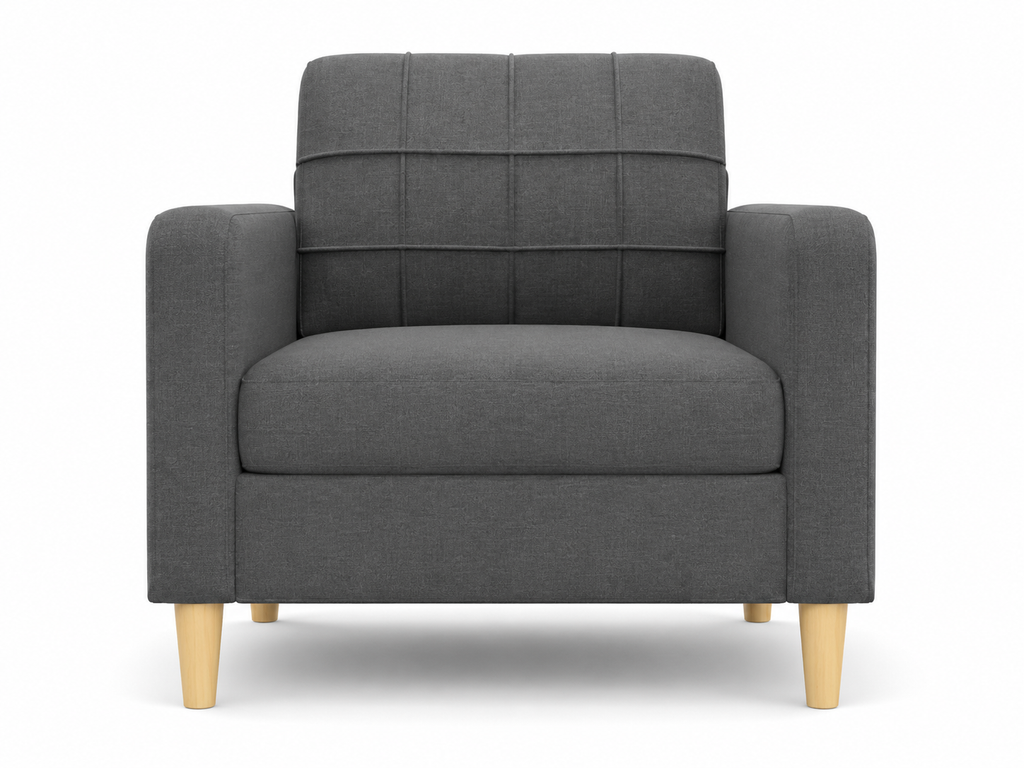 Fauteuil en tissu rembourré |Plusieurs coloris