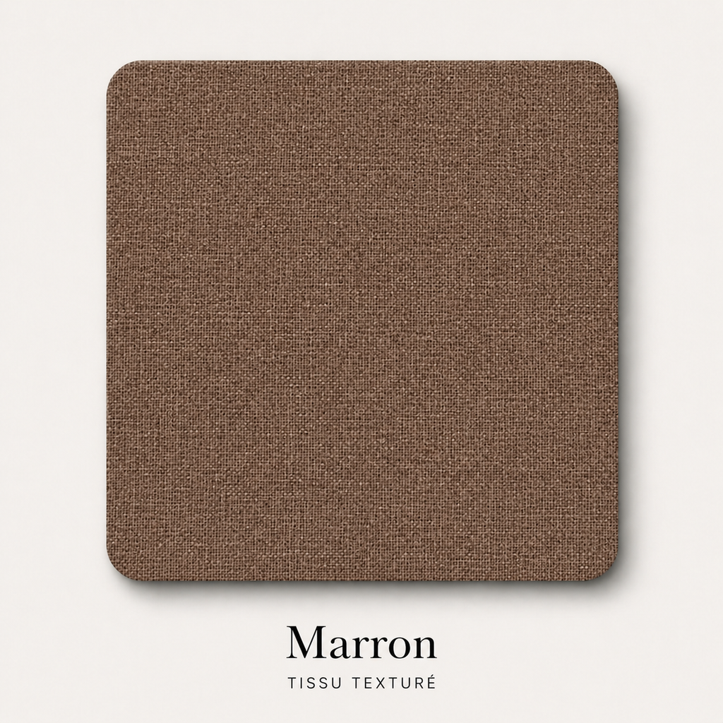 Fauteuil de salon marron en tissu