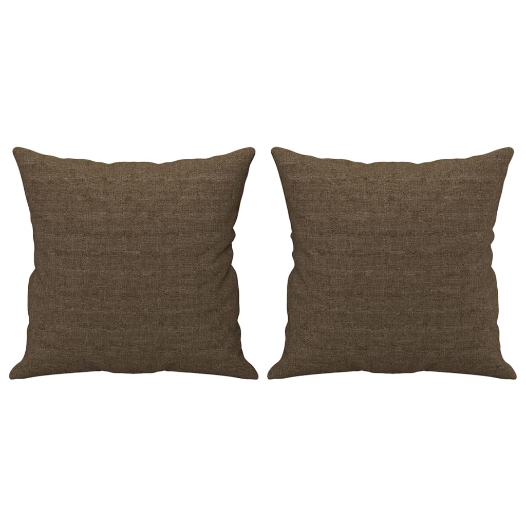 Coussins décoratifs lot de 2 marron 40x40 cm