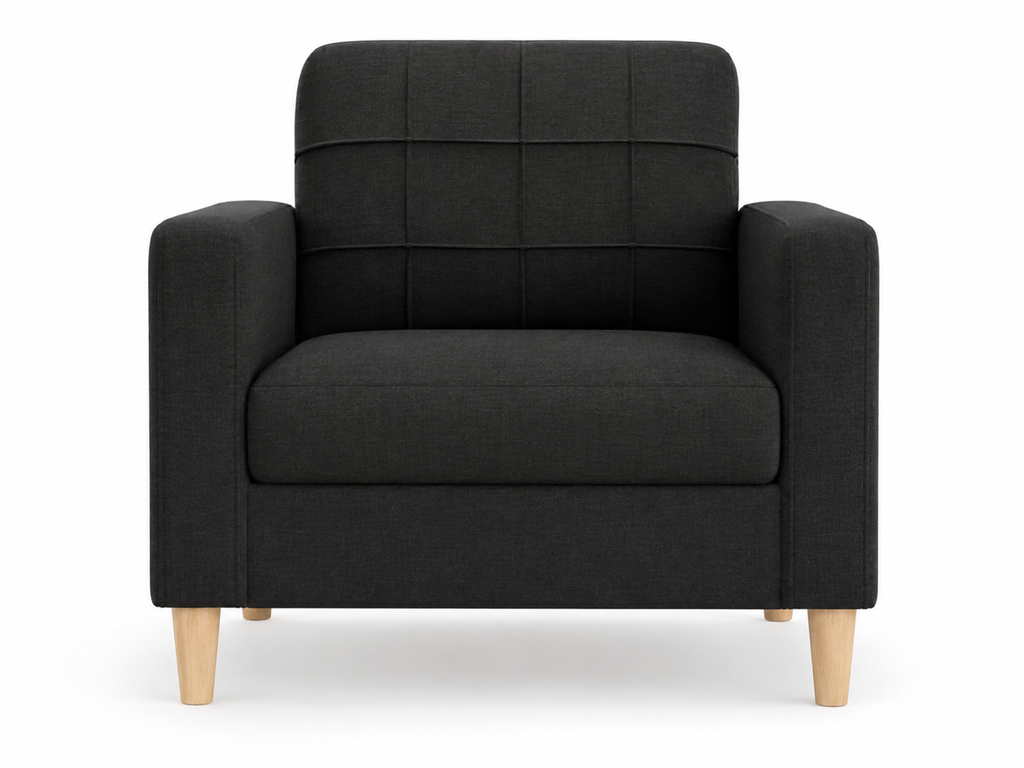 Fauteuil en tissu rembourré |Plusieurs coloris