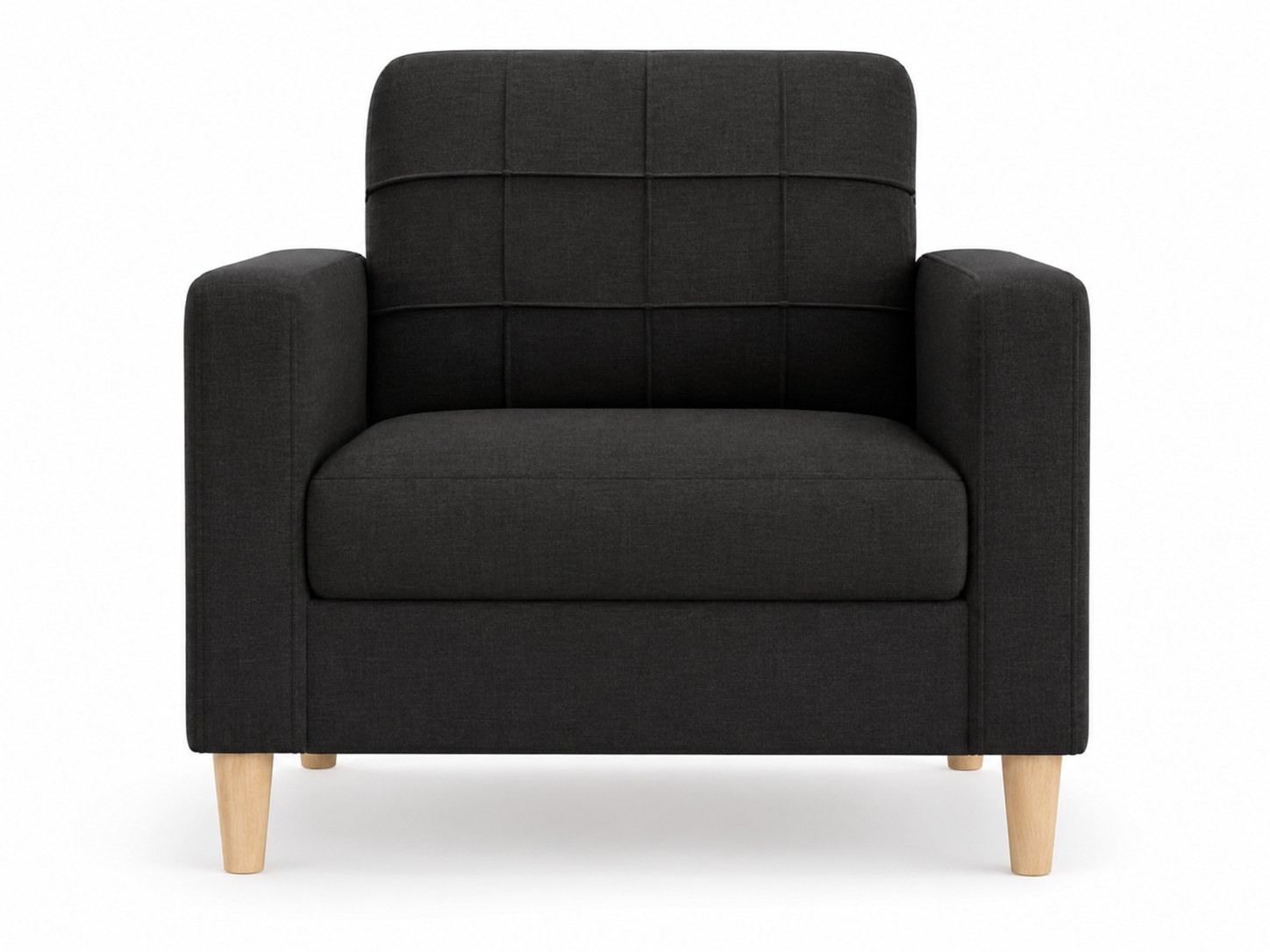 Fauteuil en tissu rembourré |Plusieurs coloris