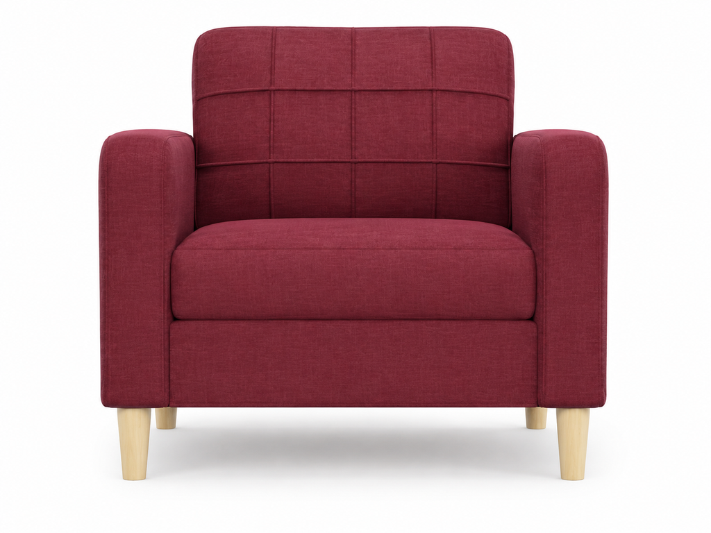 Fauteuil en tissu rembourré |Plusieurs coloris