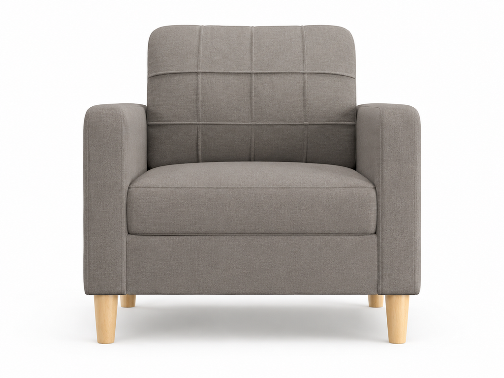 Fauteuil en tissu rembourré |Plusieurs coloris