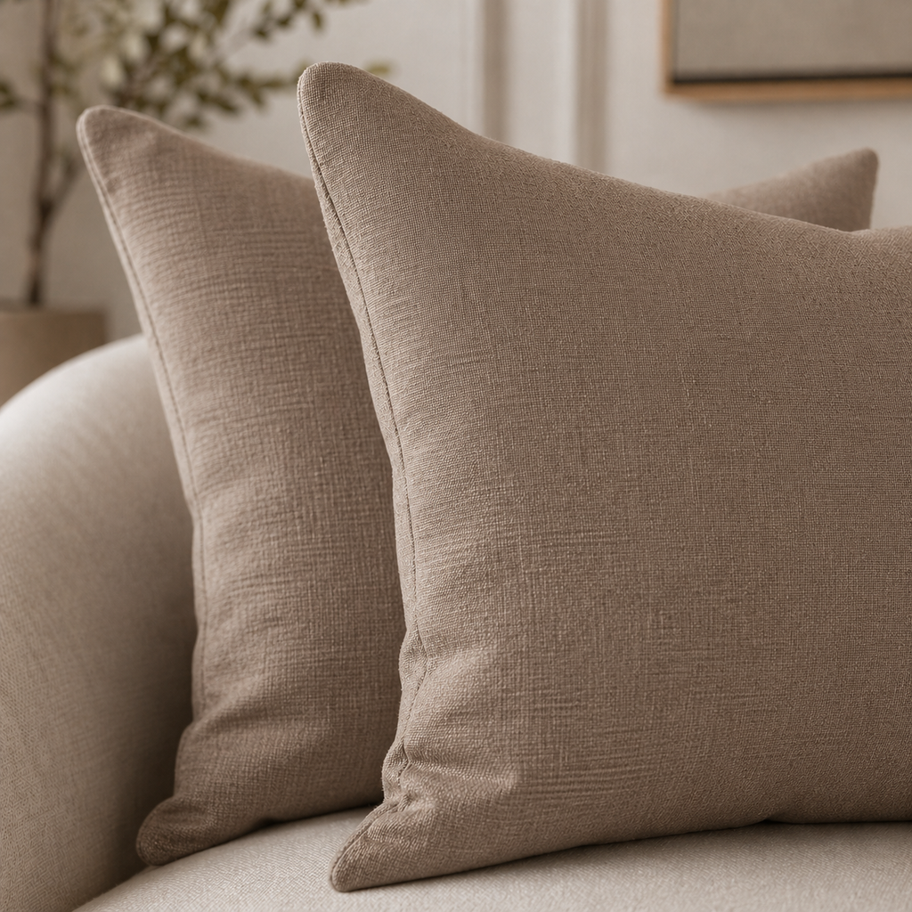Coussins décoratifs lot de 2 taupe 40x40 cm